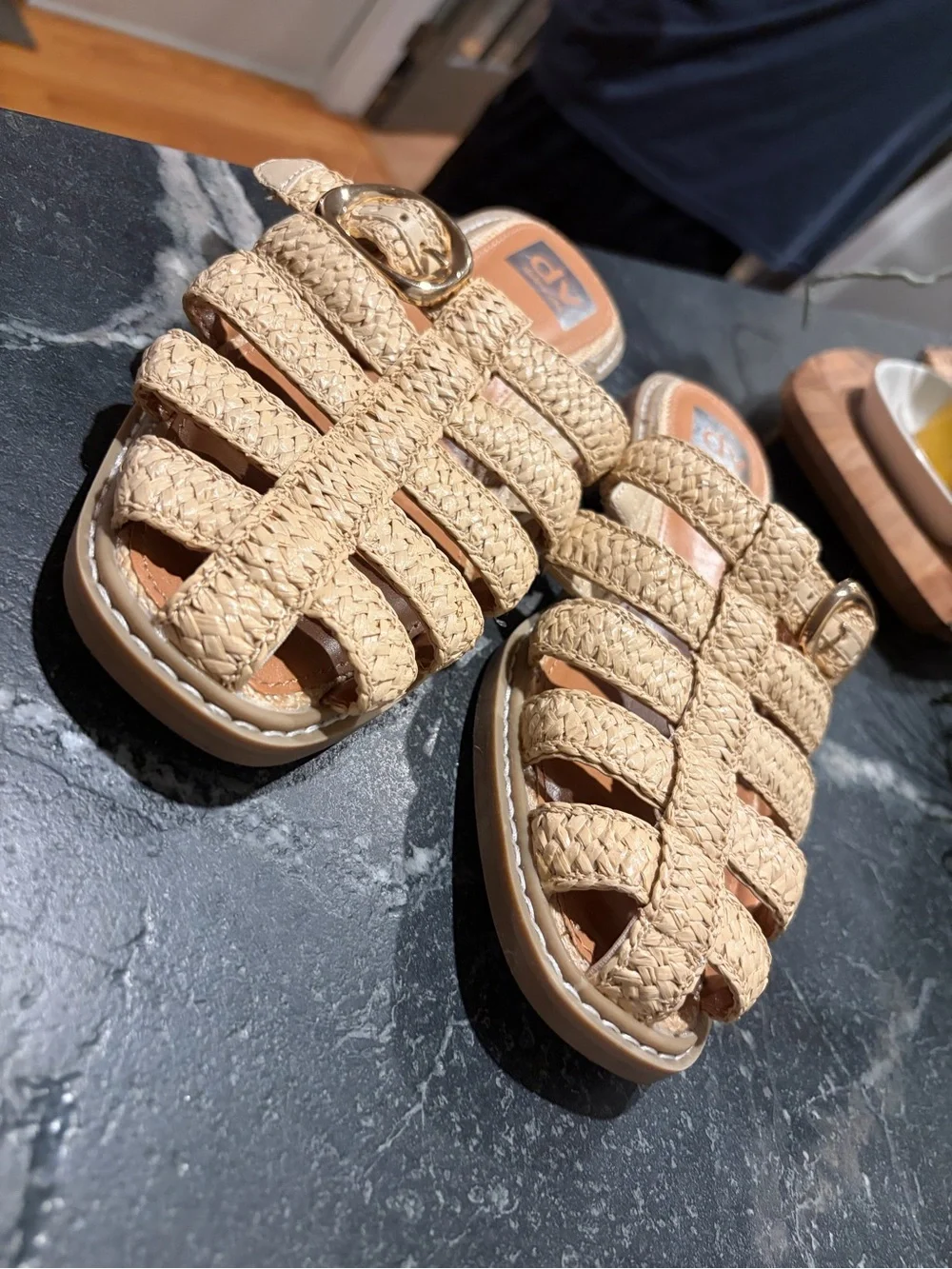 Dolce Vida Fyona Fisherman Sandals in Rafia